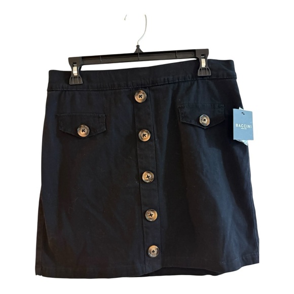 Baccini Dresses & Skirts - Baccini NWT Black Button-Front Women's Skirt Size M